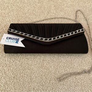NWT Black Evening Bag with Chain